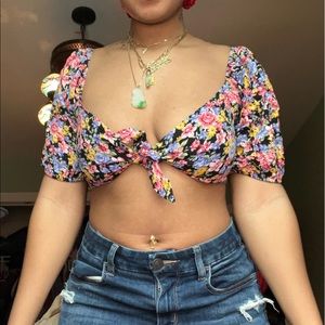 Floral crop top forever 21